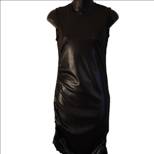 Ramisu Black Ruche  Knee-Length Dress. Size small. Knockout dress for parties!